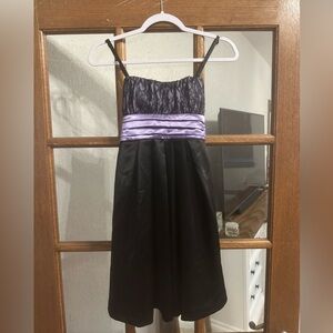 Black and purple dress with lace